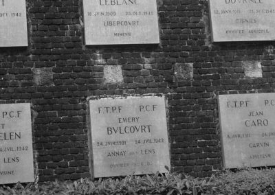 Le mur des fusillés Citadelle d'Arras : Des Libercourtois y ont été fusillés